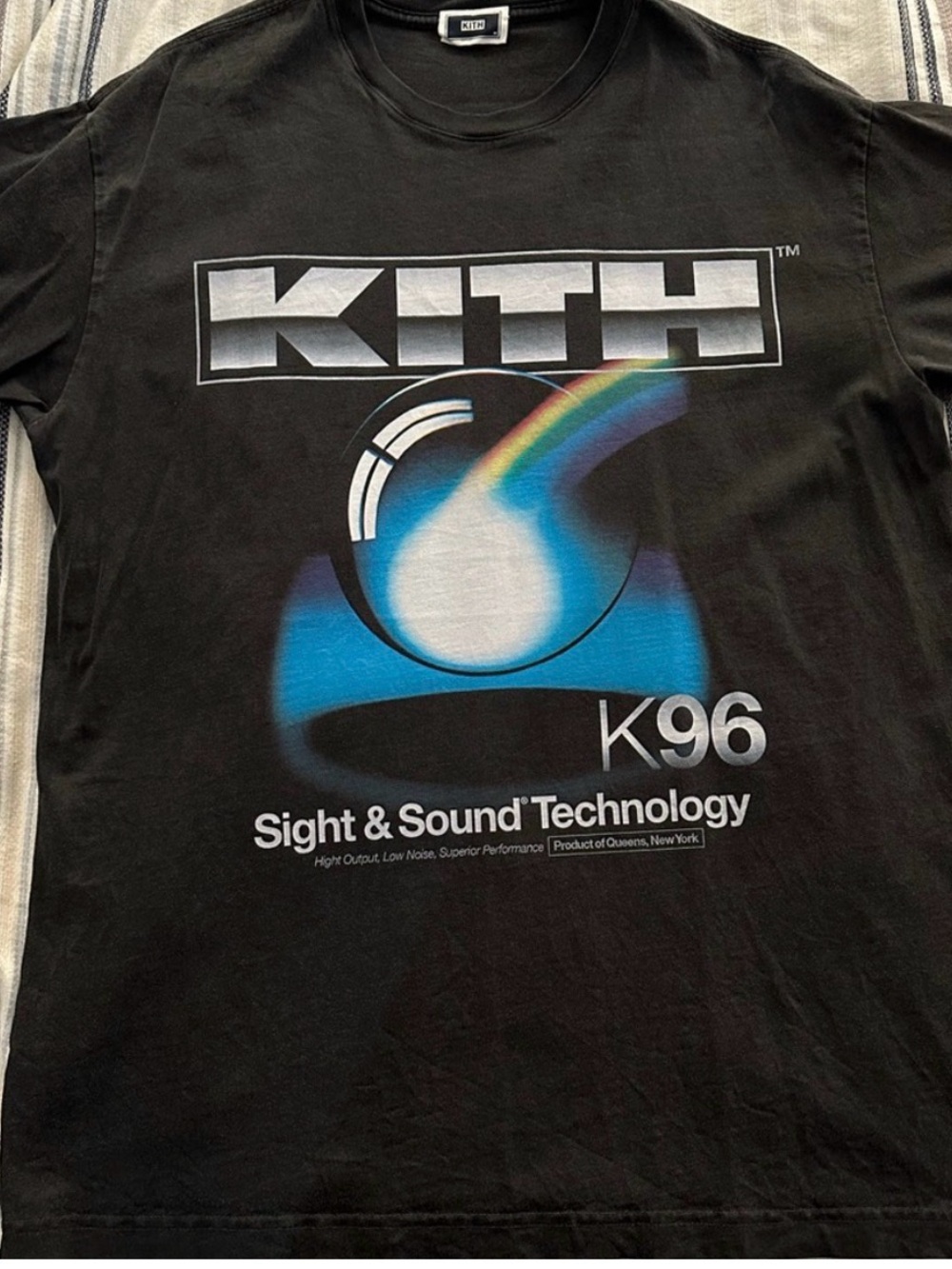 Kith Black Logo Tag Tee with White Label Detail